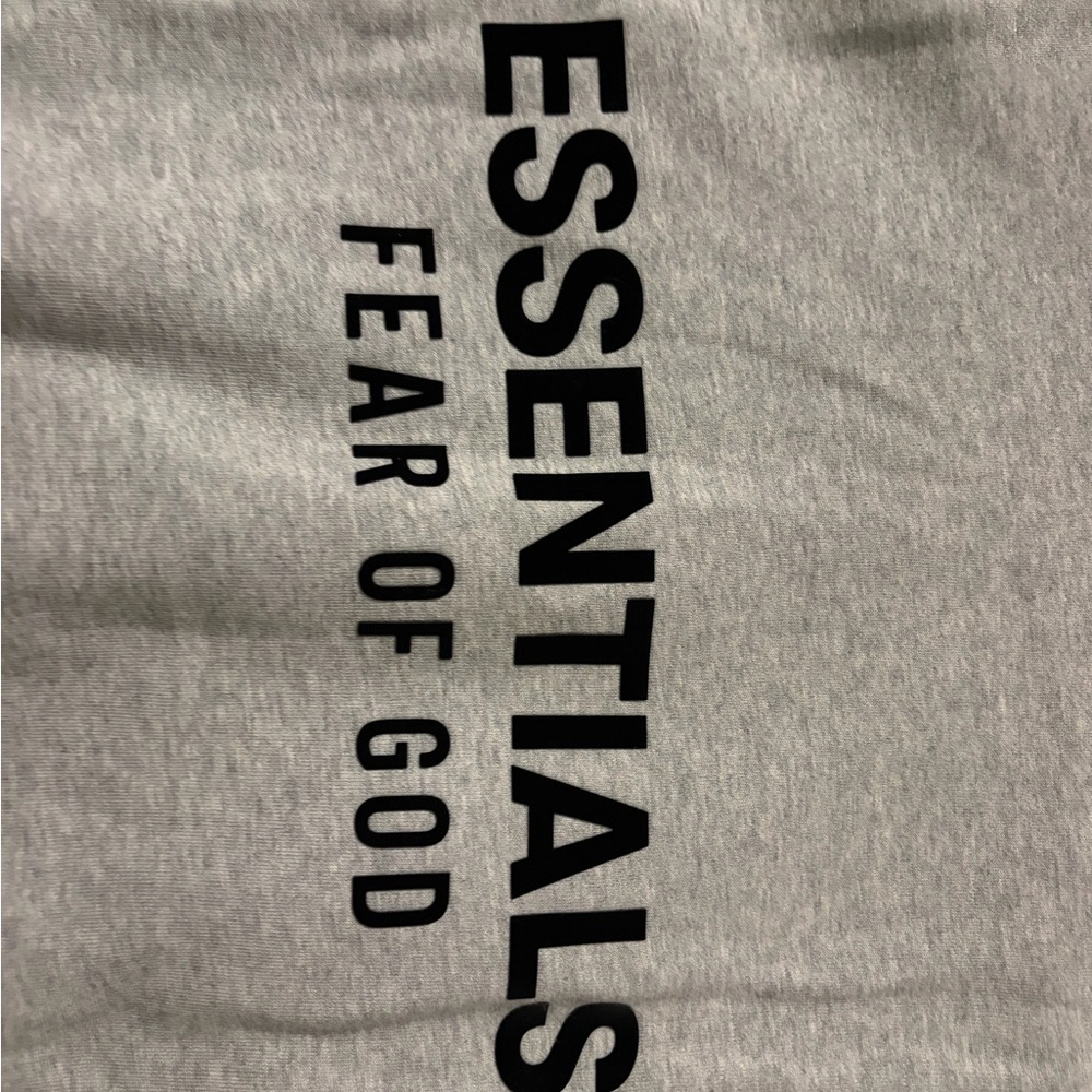 Essentials fear of god Light Heather Gray Fleece Hoodie FW2024 Xsmall - Picture 4 of 5